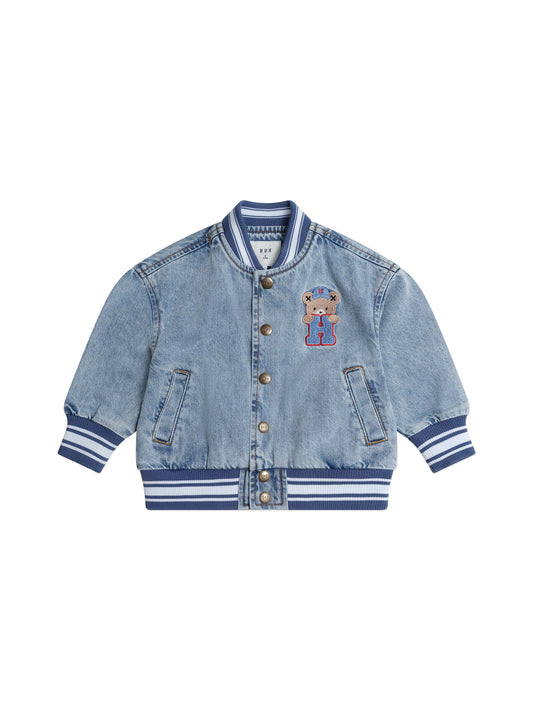 Huxbaby Dreamy Denim Varsity Bomber