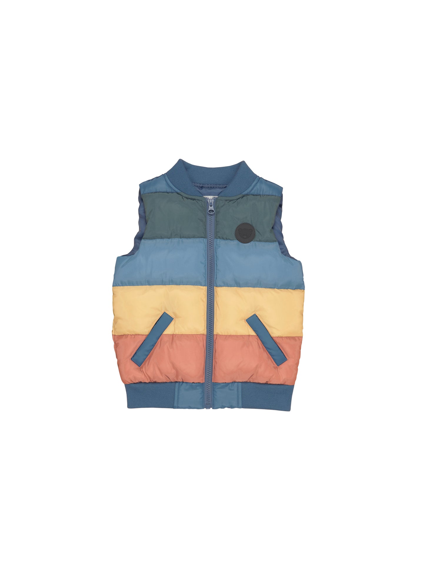 Huxbaby Smiley Rainbow Puffer Vest