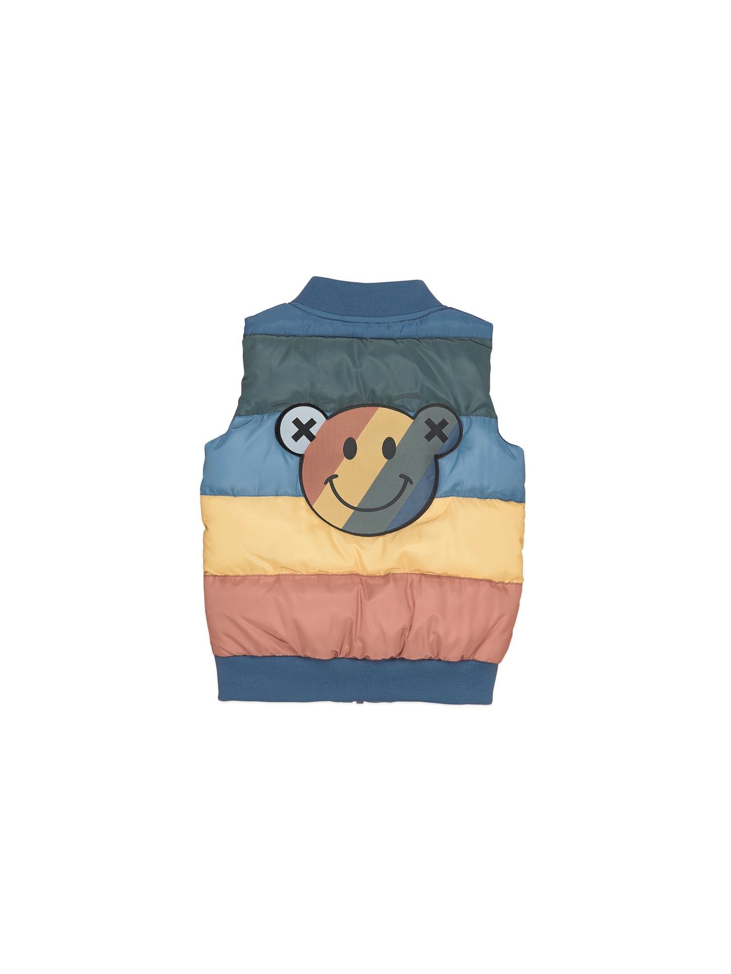 Huxbaby Smiley Rainbow Puffer Vest