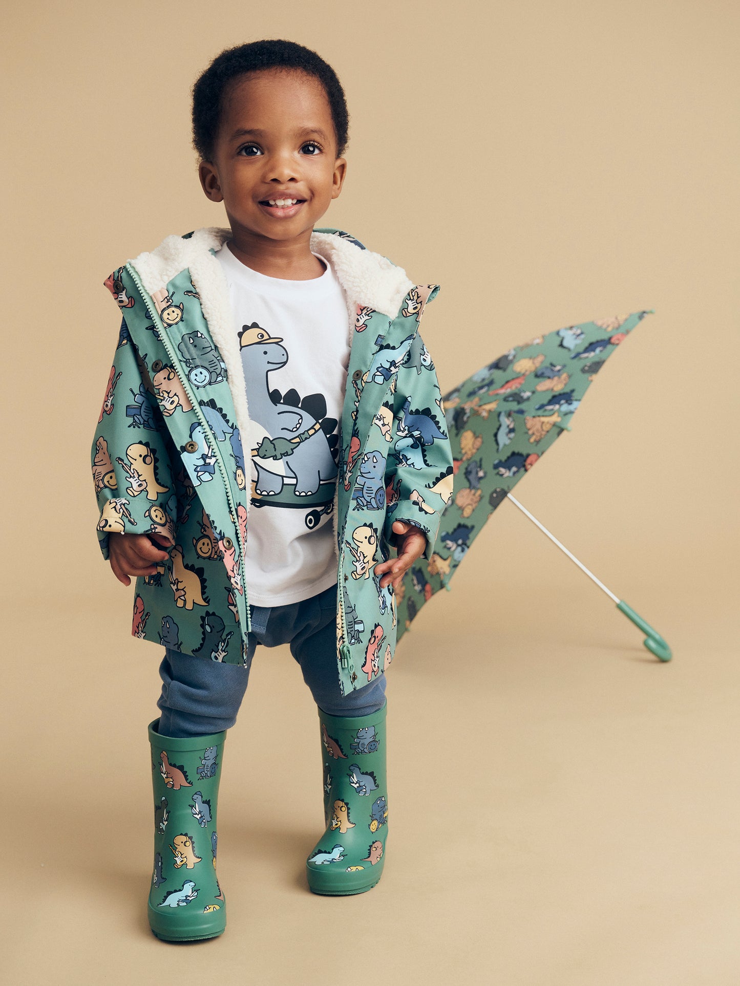 Huxbaby Dino Band Raincoat