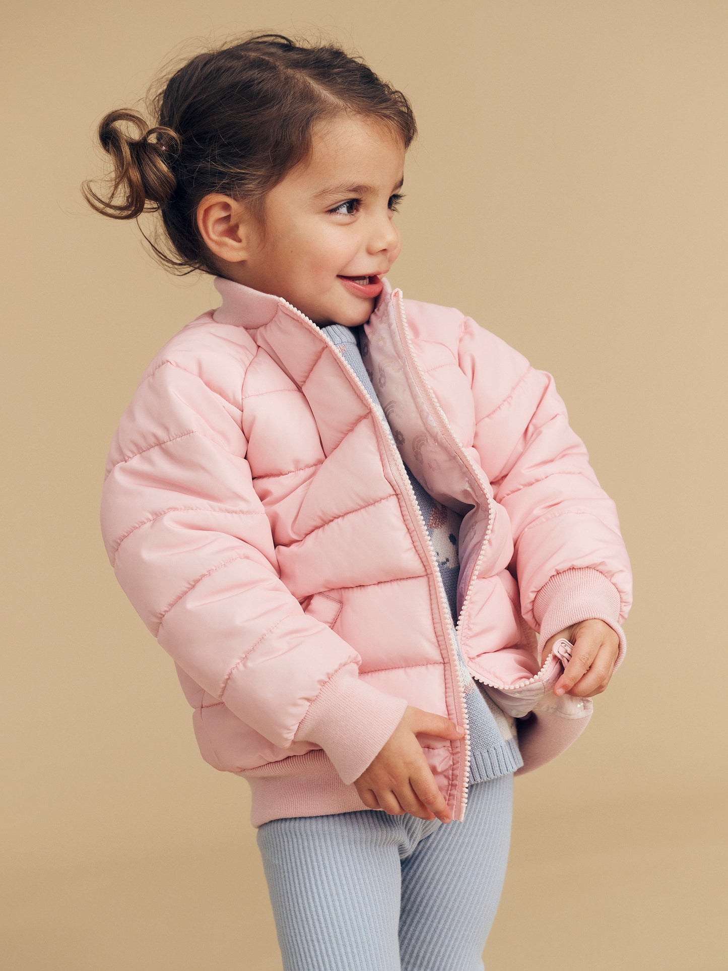 Huxbaby Rainbow Reversible Bomber Rosebud