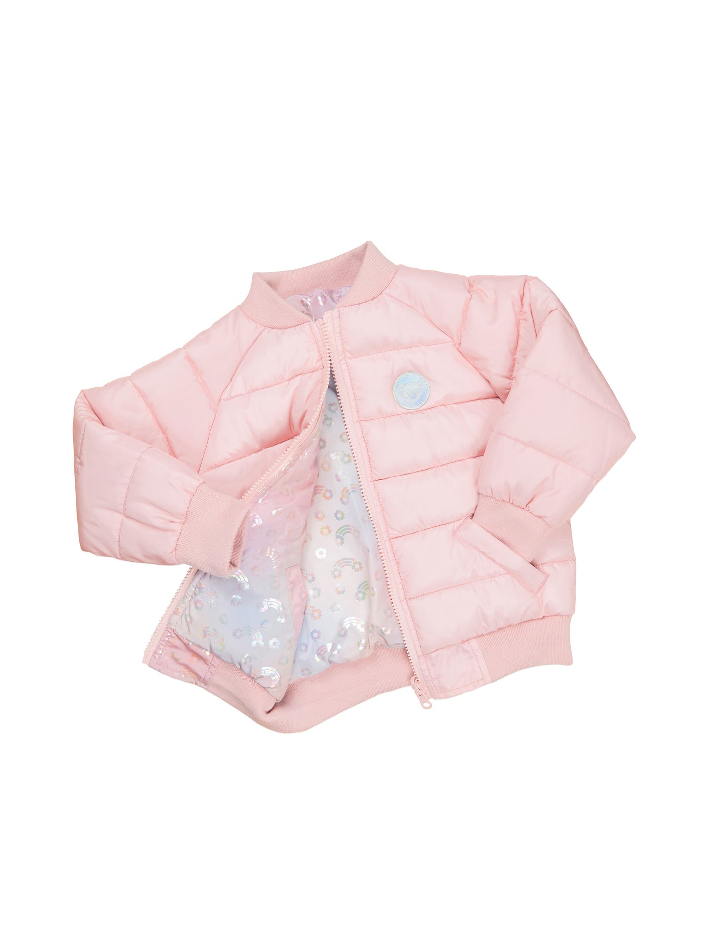 Huxbaby Rainbow Reversible Bomber Rosebud