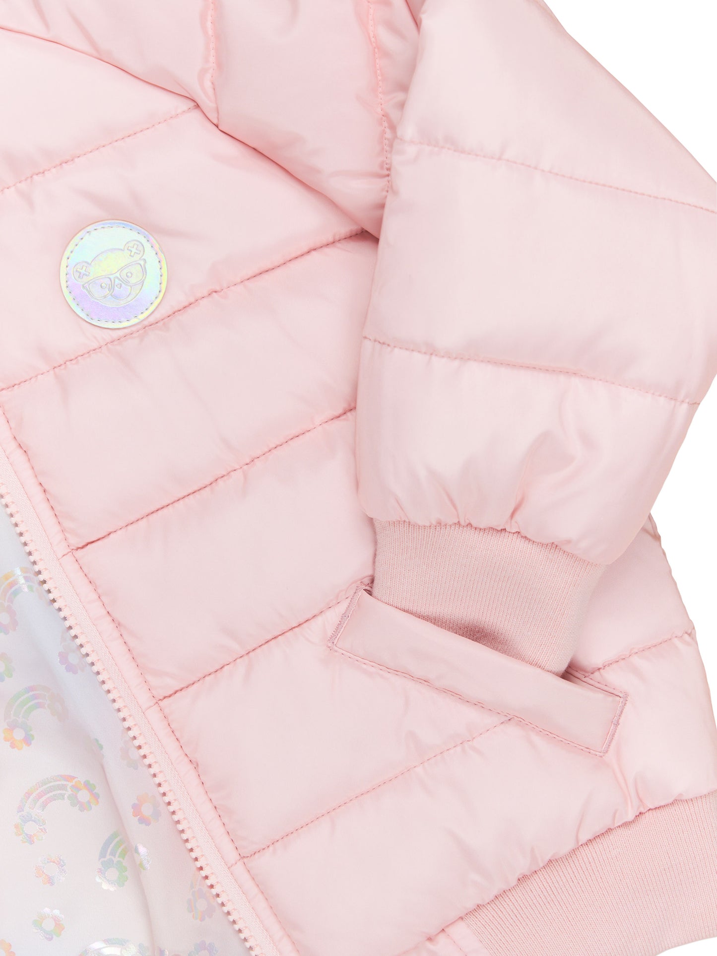 Huxbaby Rainbow Reversible Bomber Rosebud