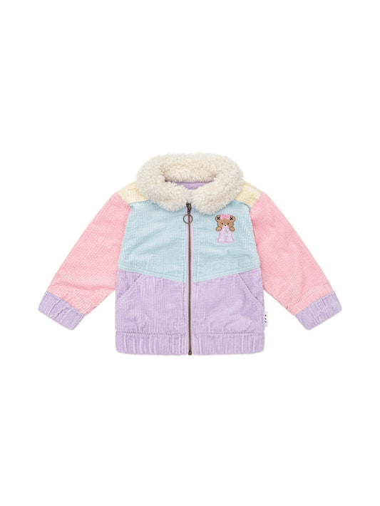 Huxbaby Blush Colour Block Cord Jacket