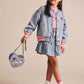 Huxbaby Dreamy Denim Strawberry Bomber