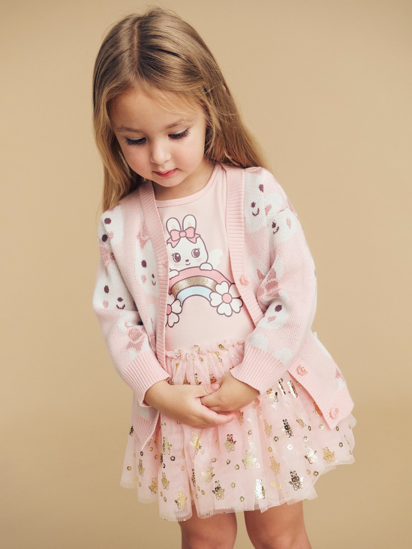 Huxbaby Bunny Love Boxy Cardi