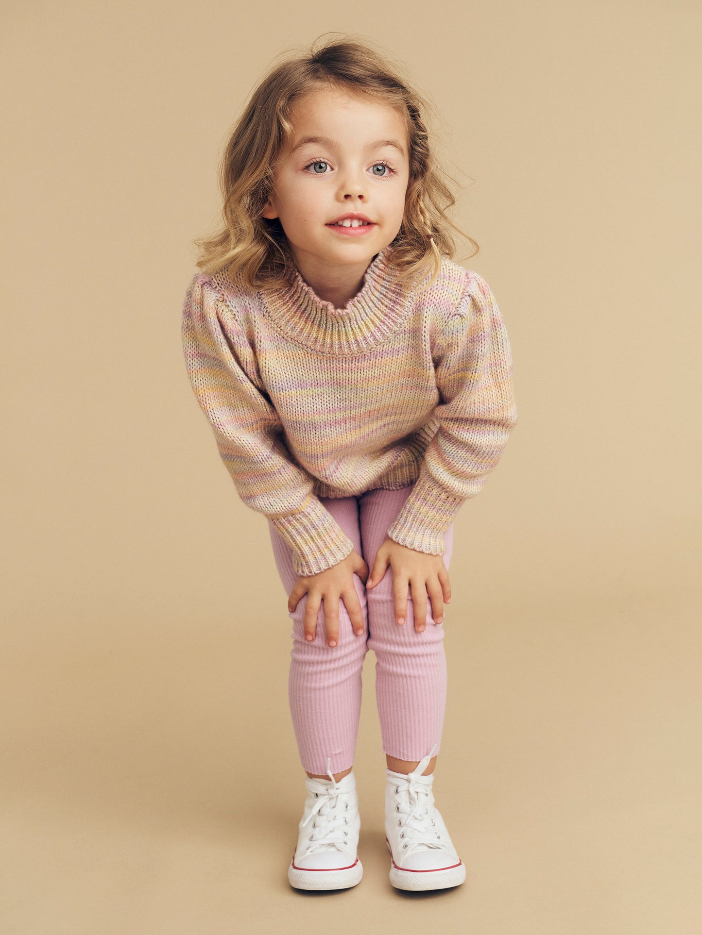 Huxbaby Rainbow Knit Puff Jumper