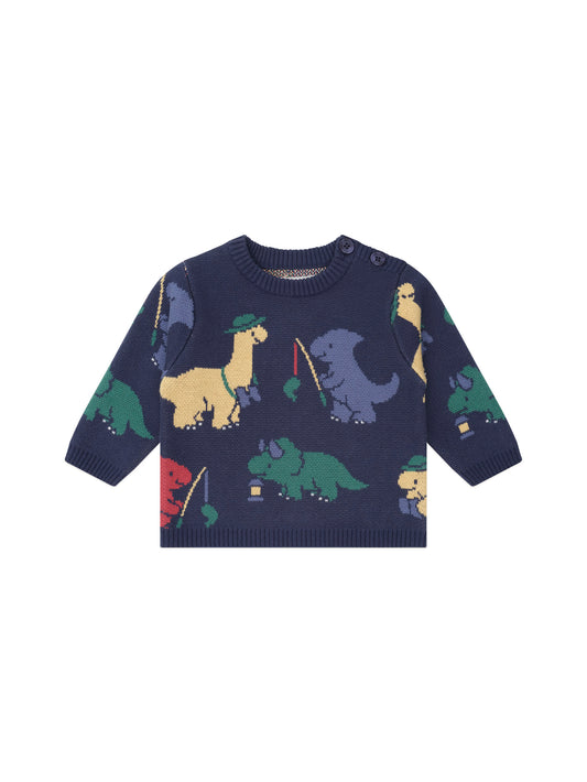 Huxbaby Camping Dino Knit Pullover