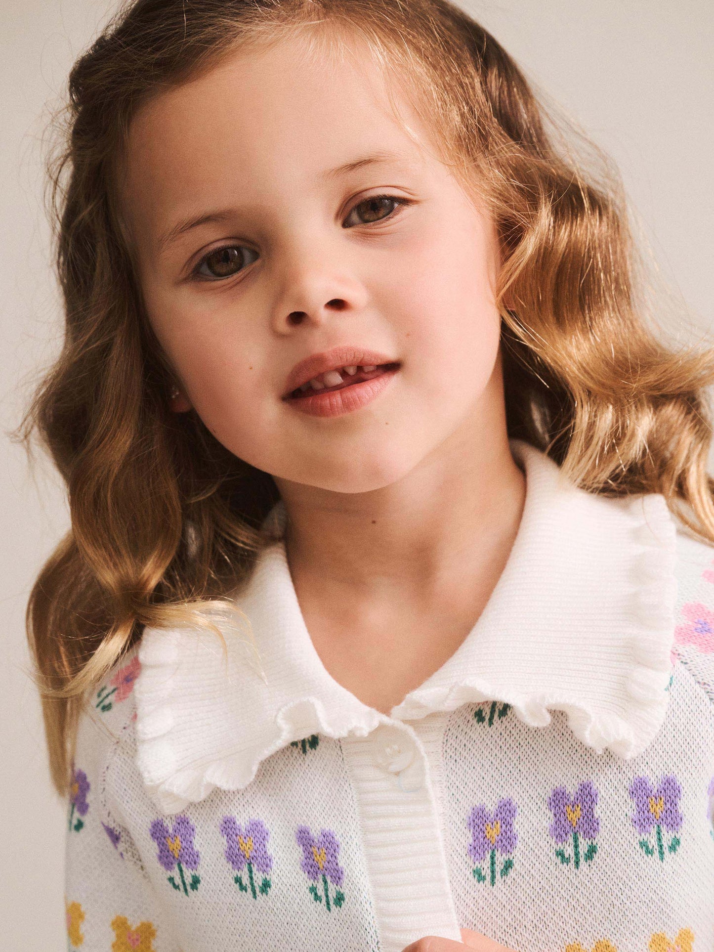 Huxbaby Flower Fields Collar Cardi