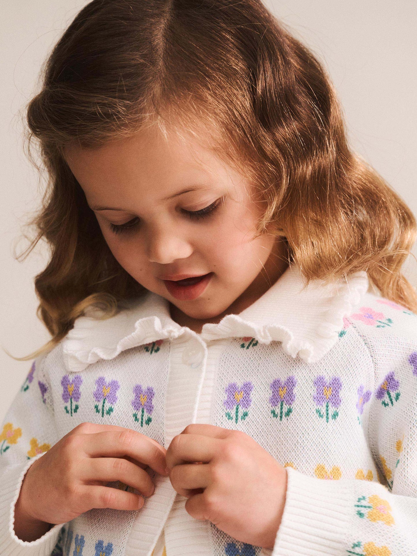 Huxbaby Flower Fields Collar Cardi