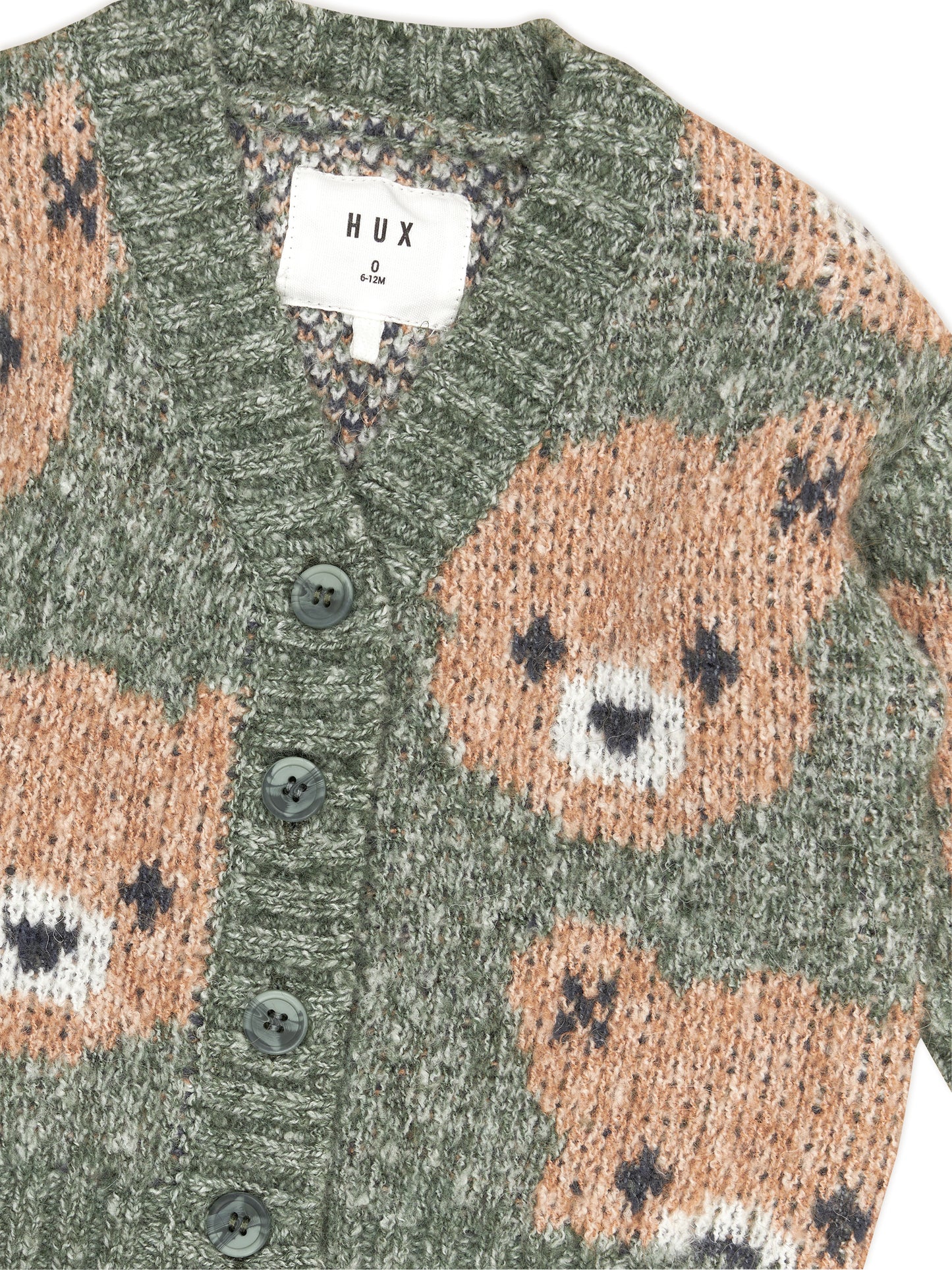 Huxbaby Huxbear Boxy Cardi Light Spruce