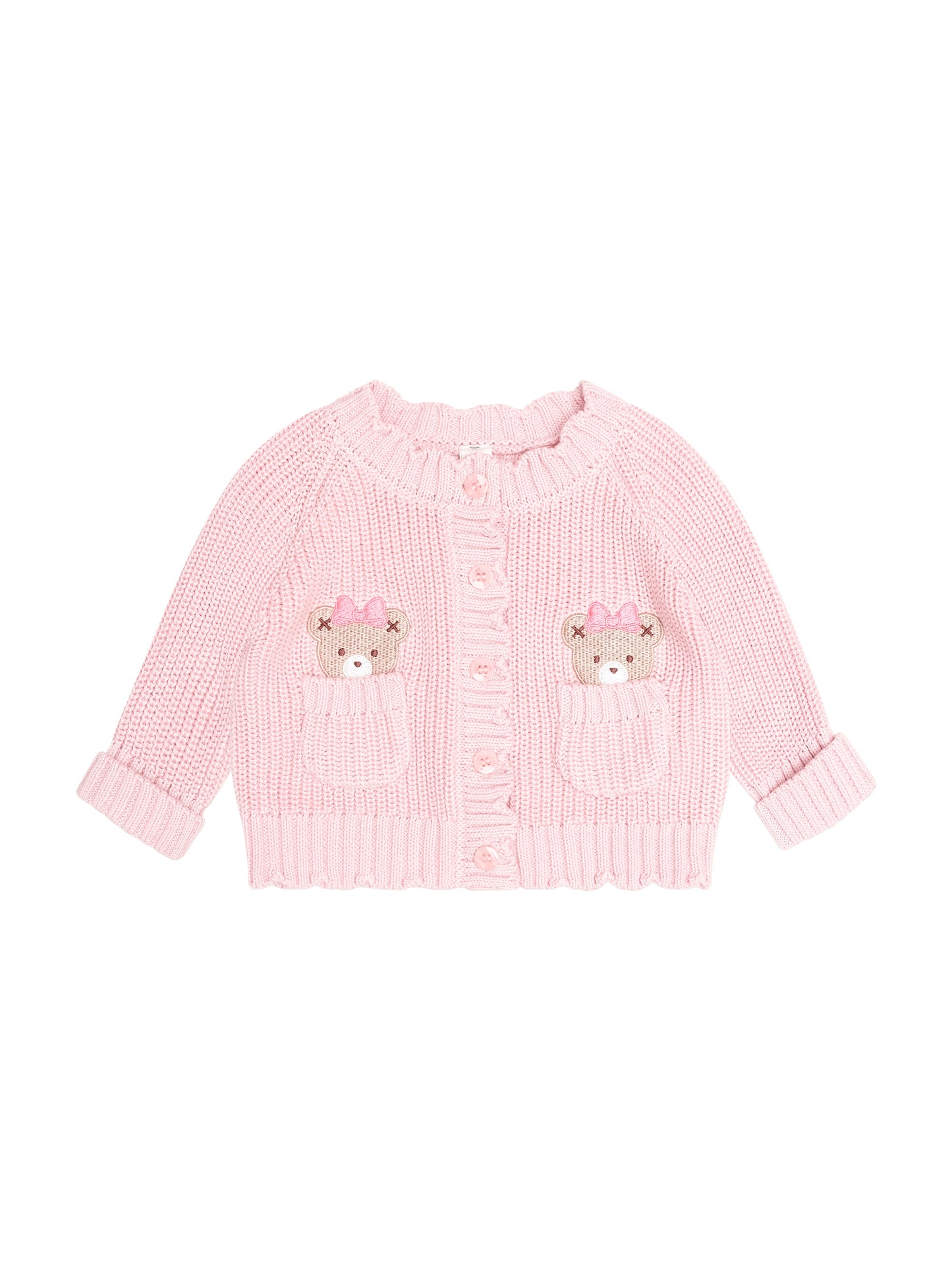 Huxbaby Fisherman Cardigan Baby Pink