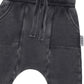 Huxbaby Washed Black Drop Crotch Pant