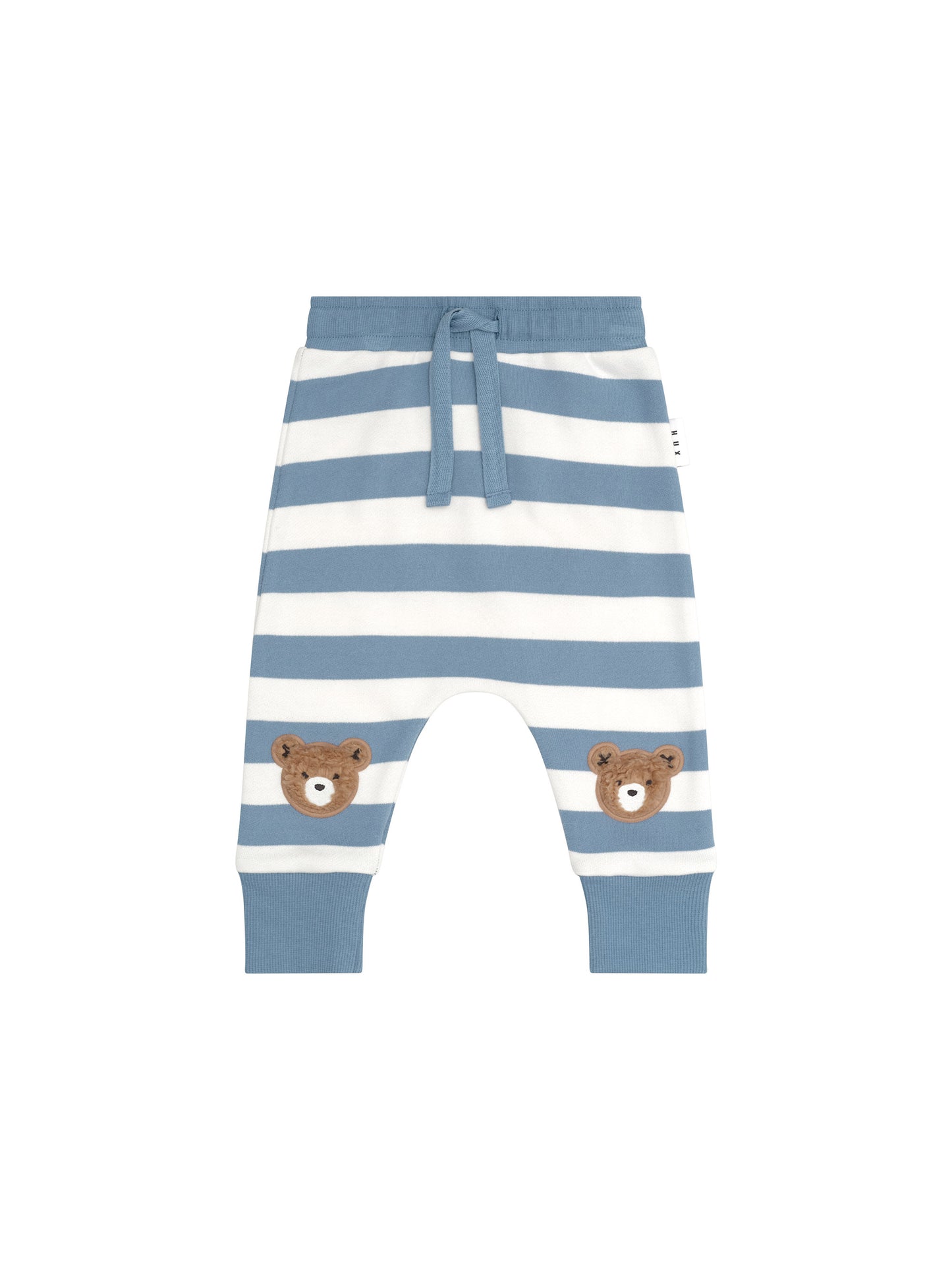 Huxbaby Furry Hux Stripe Drop Crotch Pant Cornflower/Ecru