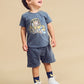 Huxbaby Slouch Short Washed Navy