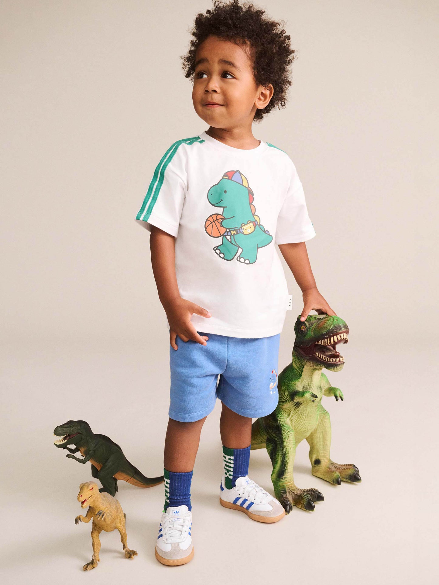 Huxbaby Baller Dino Sporty Short Vintage Blue