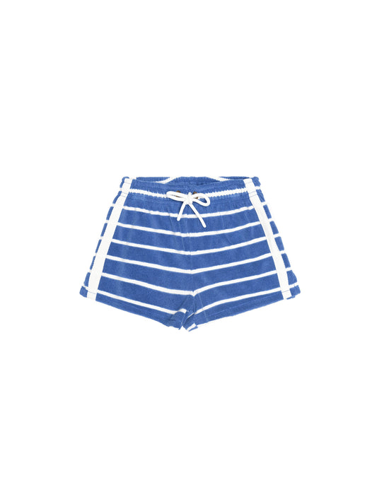 Huxbaby Nautical Stripe Towelling Short Cobalt | White
