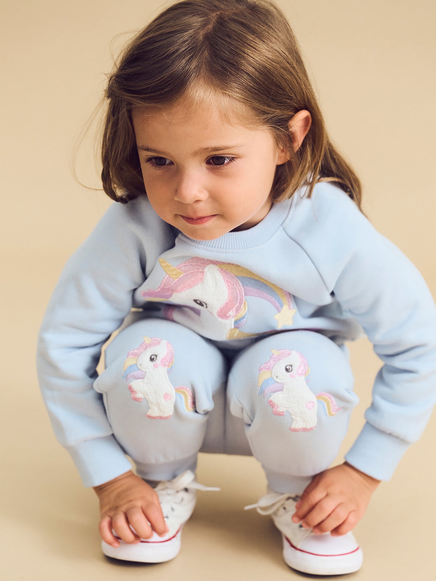 Huxbaby Rainbow Unicorn Track Pant Ice Water