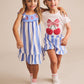 Huxbaby Seaside Cherry Stripe Frill Skort