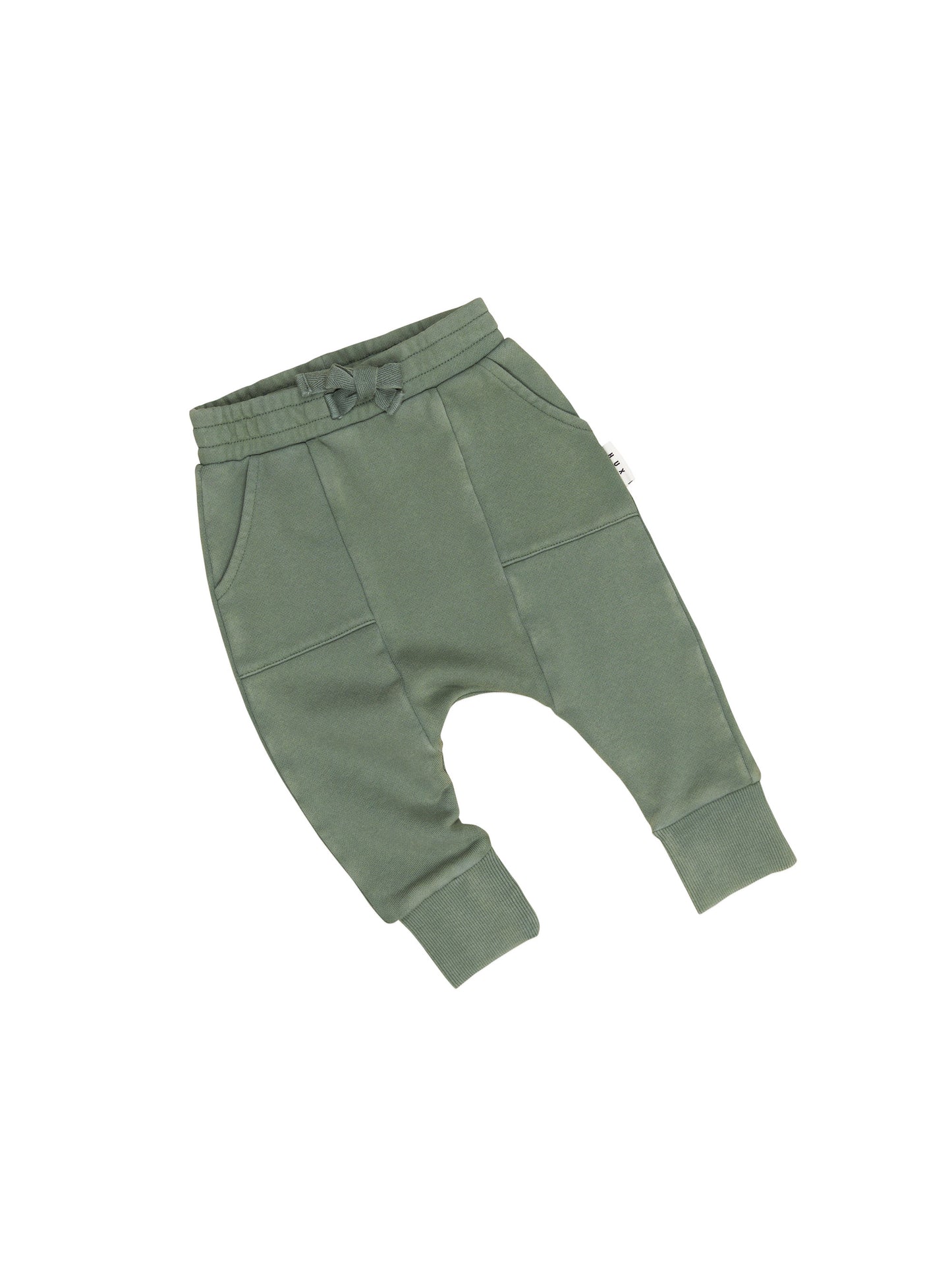 Huxbaby Vintage Green Drop Crotch Pant