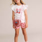 Huxbaby Strawberry Print Rib Bike Short