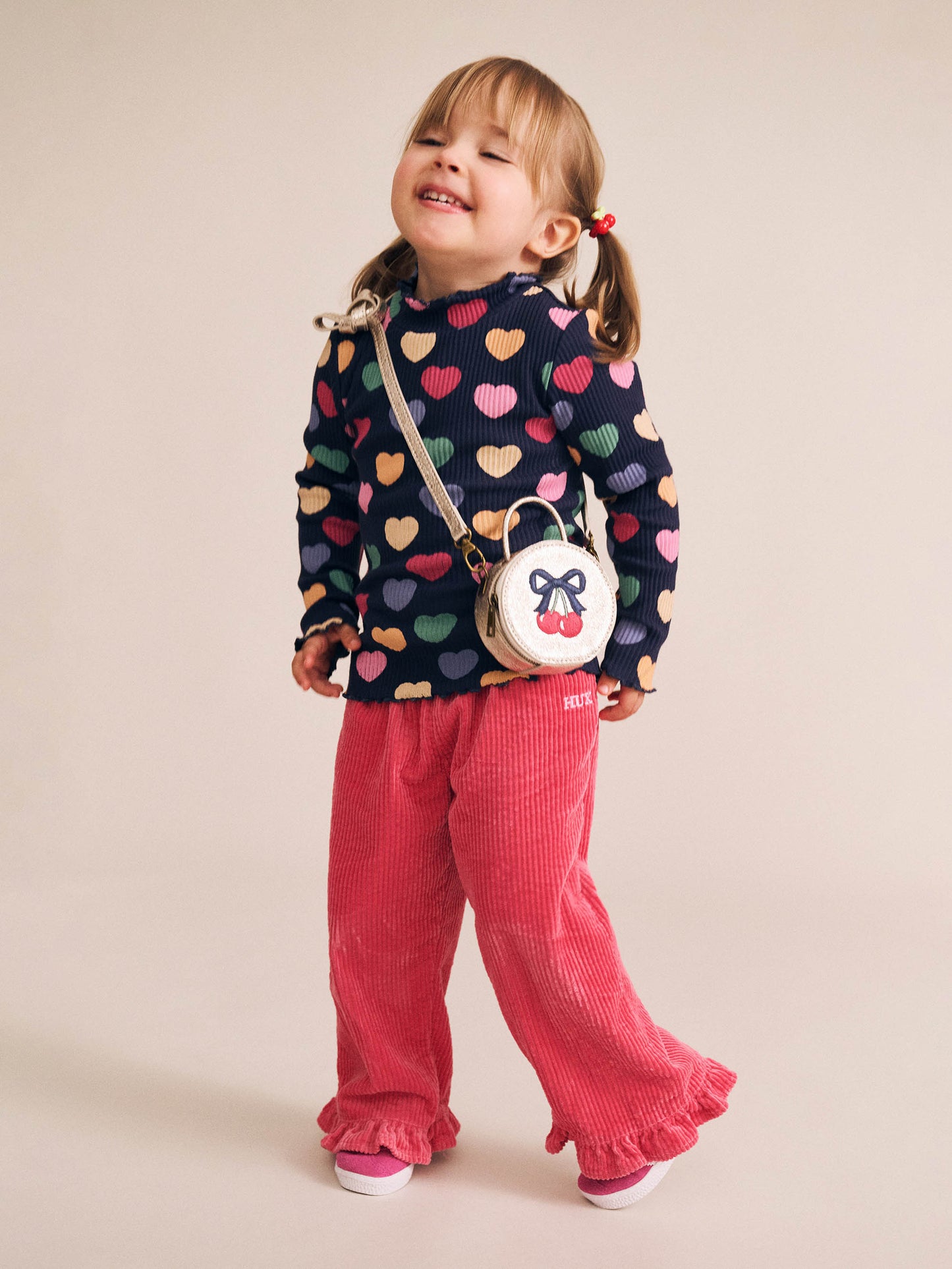 Huxbaby Cord Frill Hem Pant Cherry