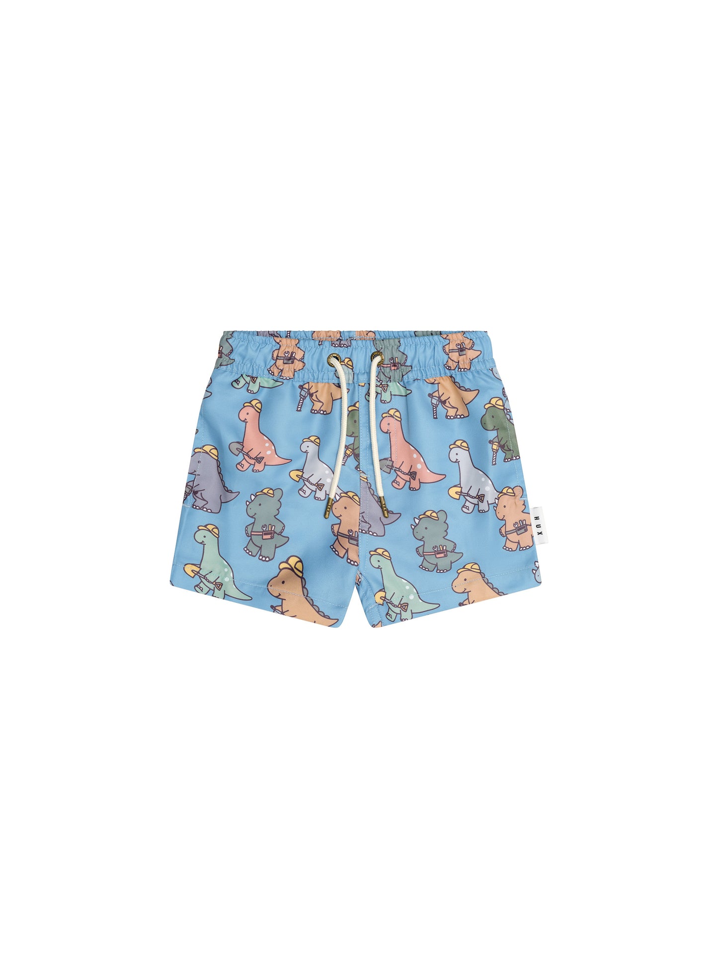 Huxbaby Construction Dinos Swim Short Bright Blue