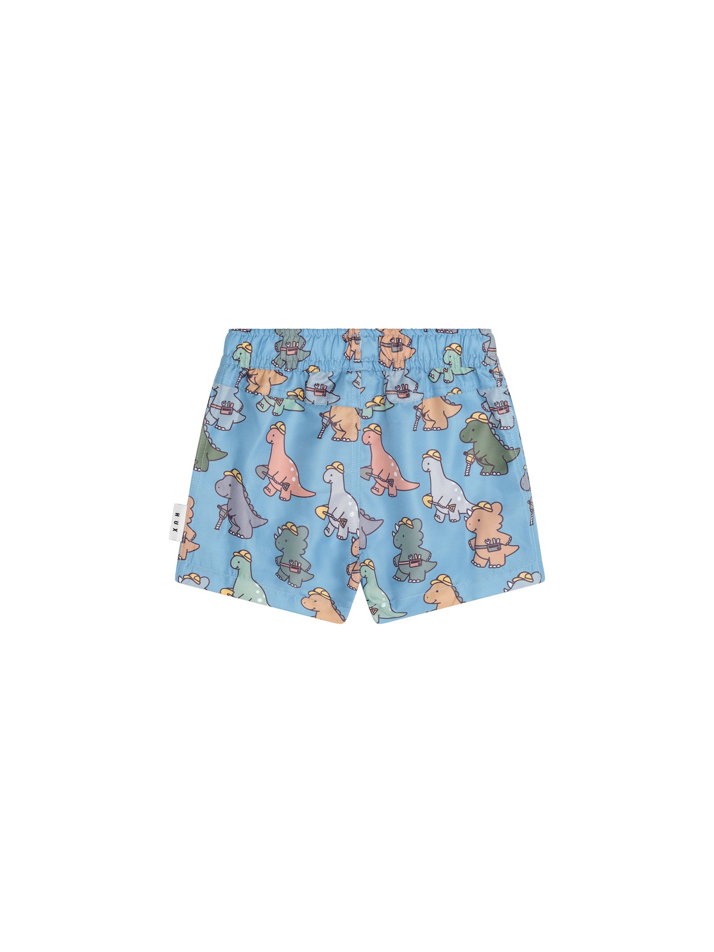 Huxbaby Construction Dinos Swim Short Bright Blue