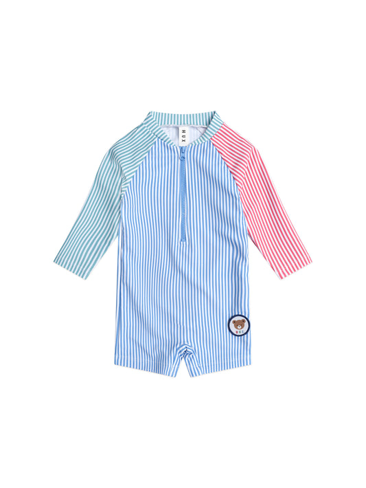 Huxbaby Spliced Stripe Swimsuit Shortie