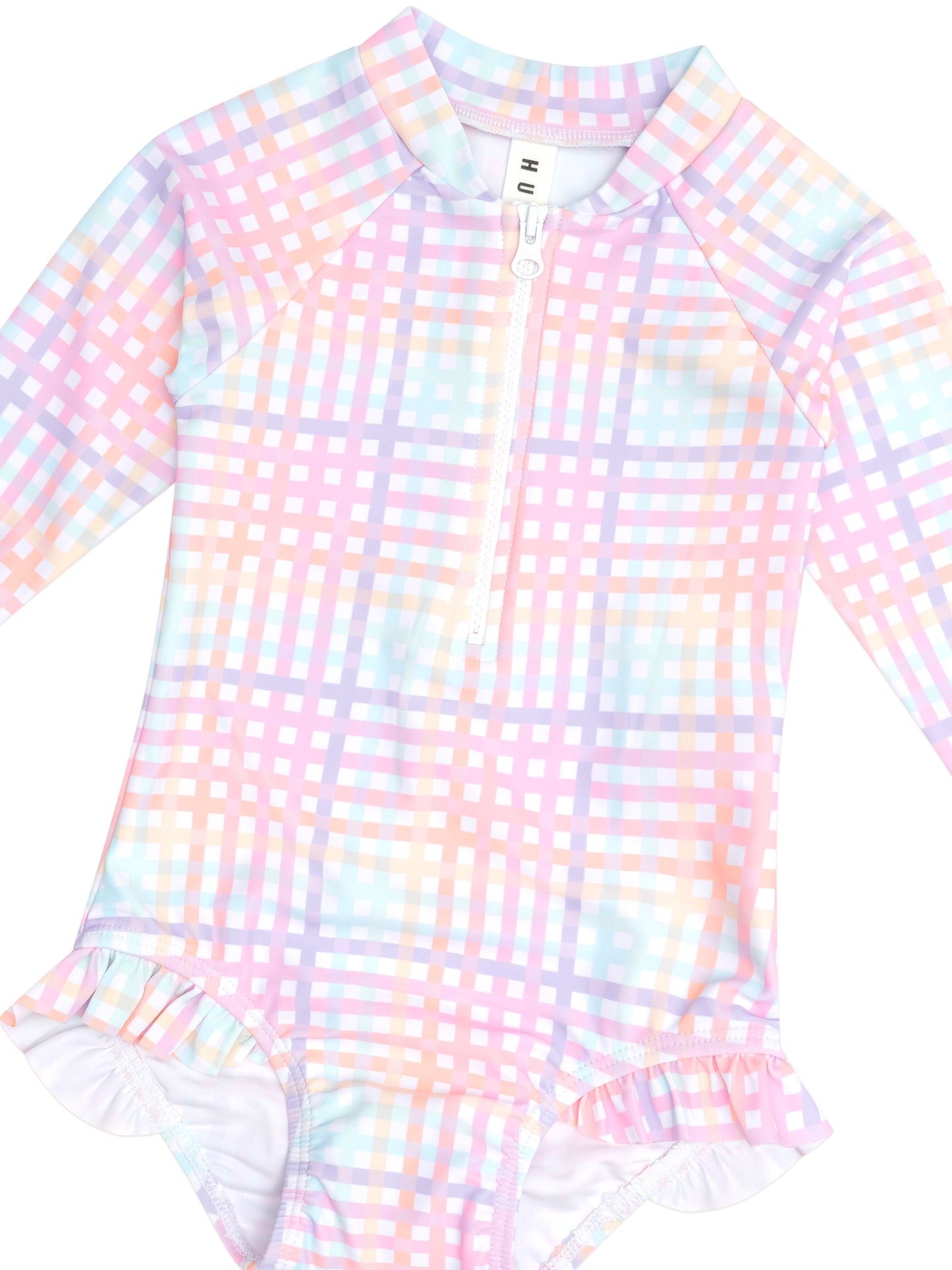 Huxbaby Rainbow Check Swim Hat Rainbow Check