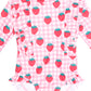 Huxbaby Strawberry Check Frill Long Sleeve Swimsuit