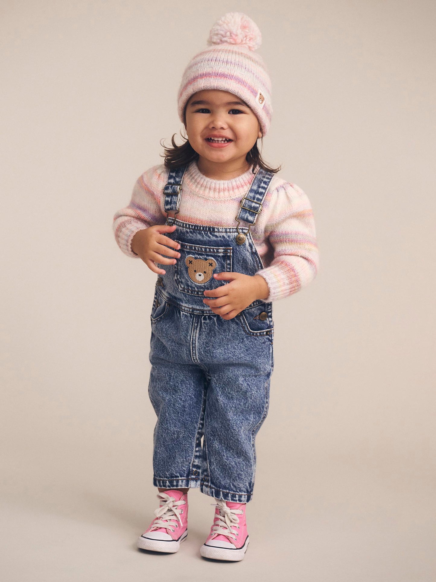 Huxbaby Rainbow Stripe Knit Beanie