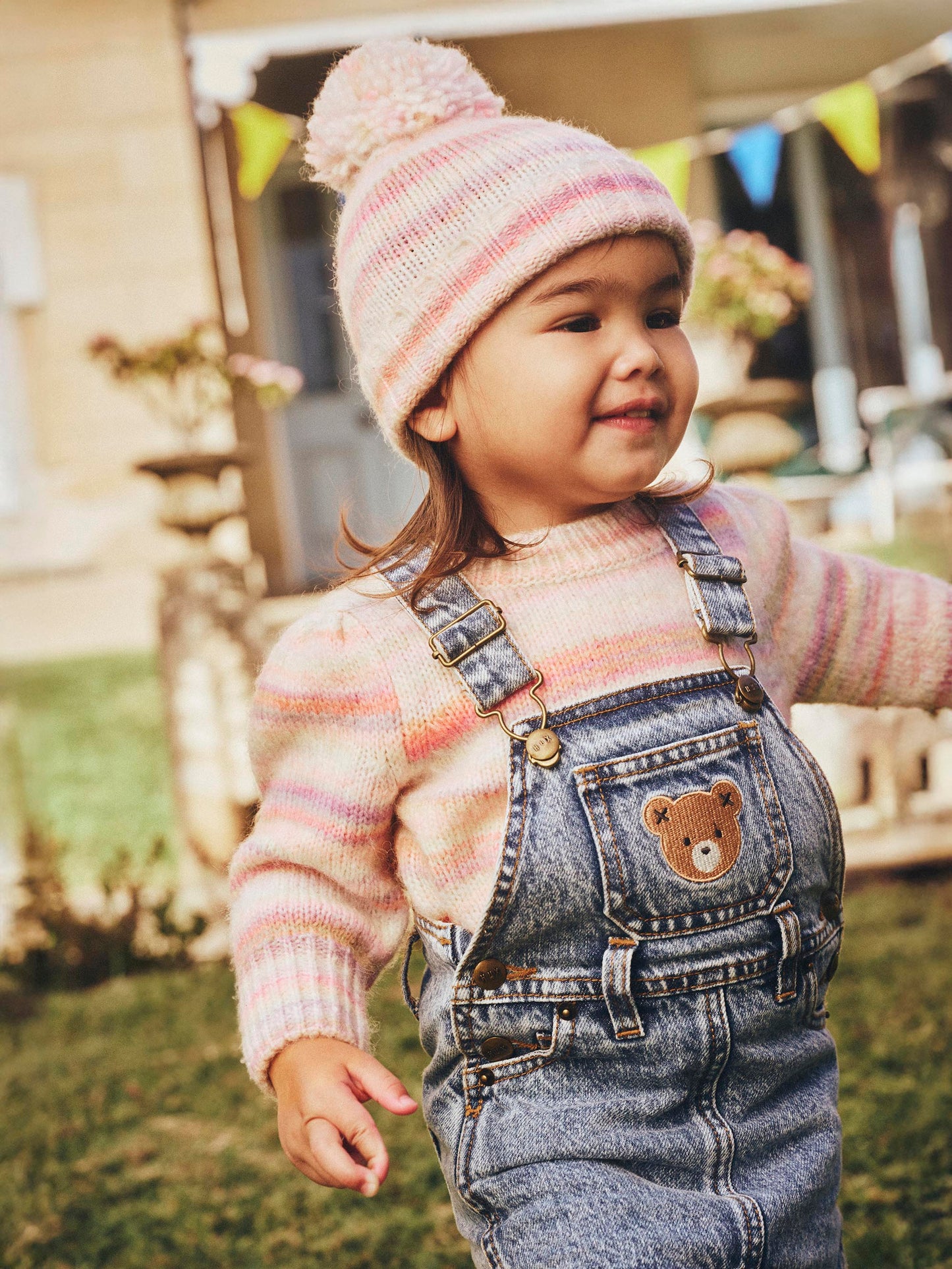 Huxbaby Rainbow Stripe Knit Beanie