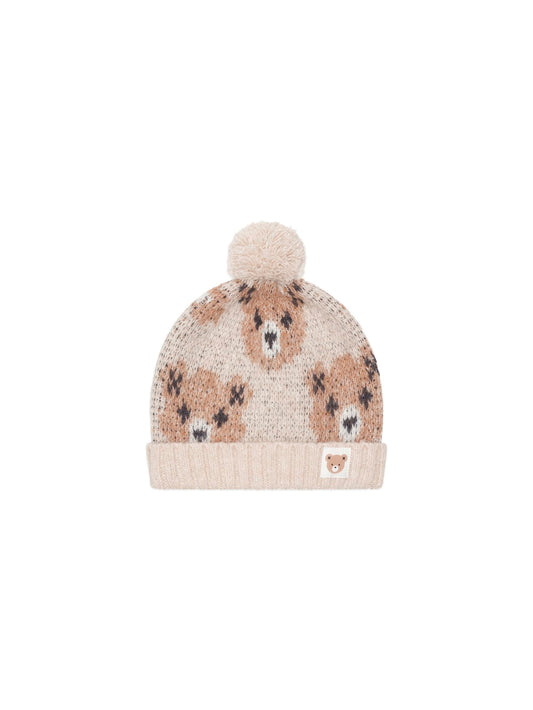 Huxbaby Ecru Huxbear Knit Beanie