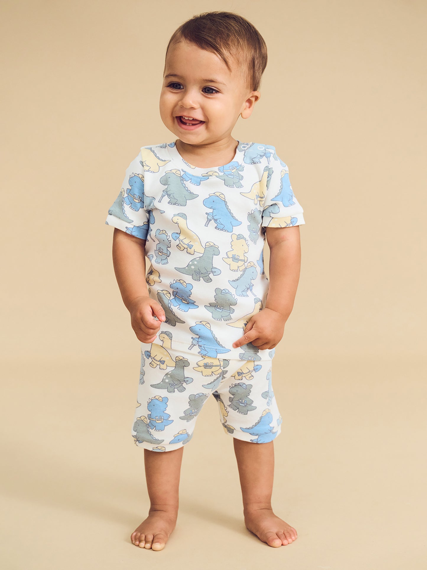 Huxbaby Construction Dinos PJ Set