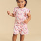 Huxbaby Rainbow Unicorn Frill PJ Set Blush