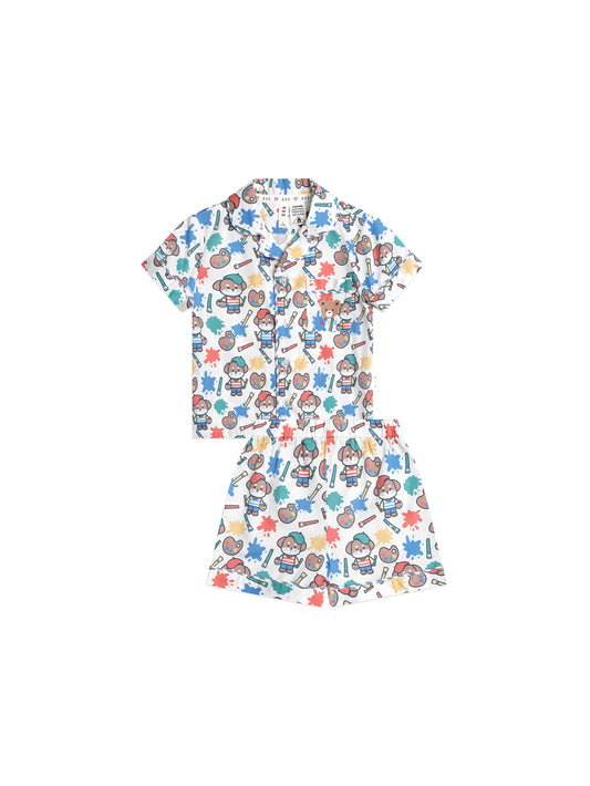 Huxbaby Parisian Painter Pup PJs
