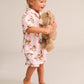 Huxbaby Huxbear Stripe Pjs Strawberry Creme | Almond Milk