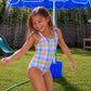Milky Carnival Check Swimsuit
