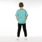 Hello Stranger Tee Green Stripe