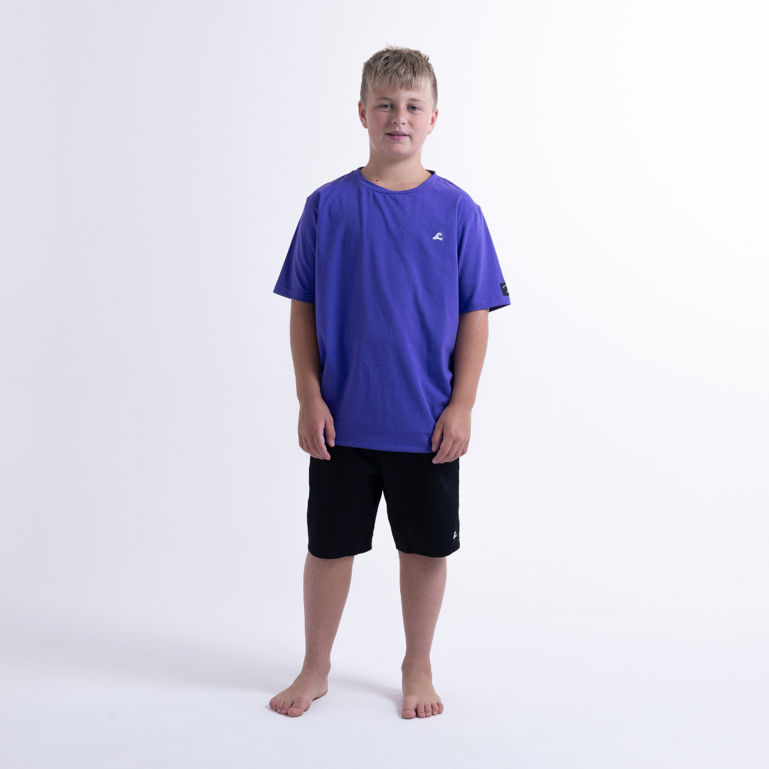 Hello Stranger Good Things Short Sleeve Tee Purple