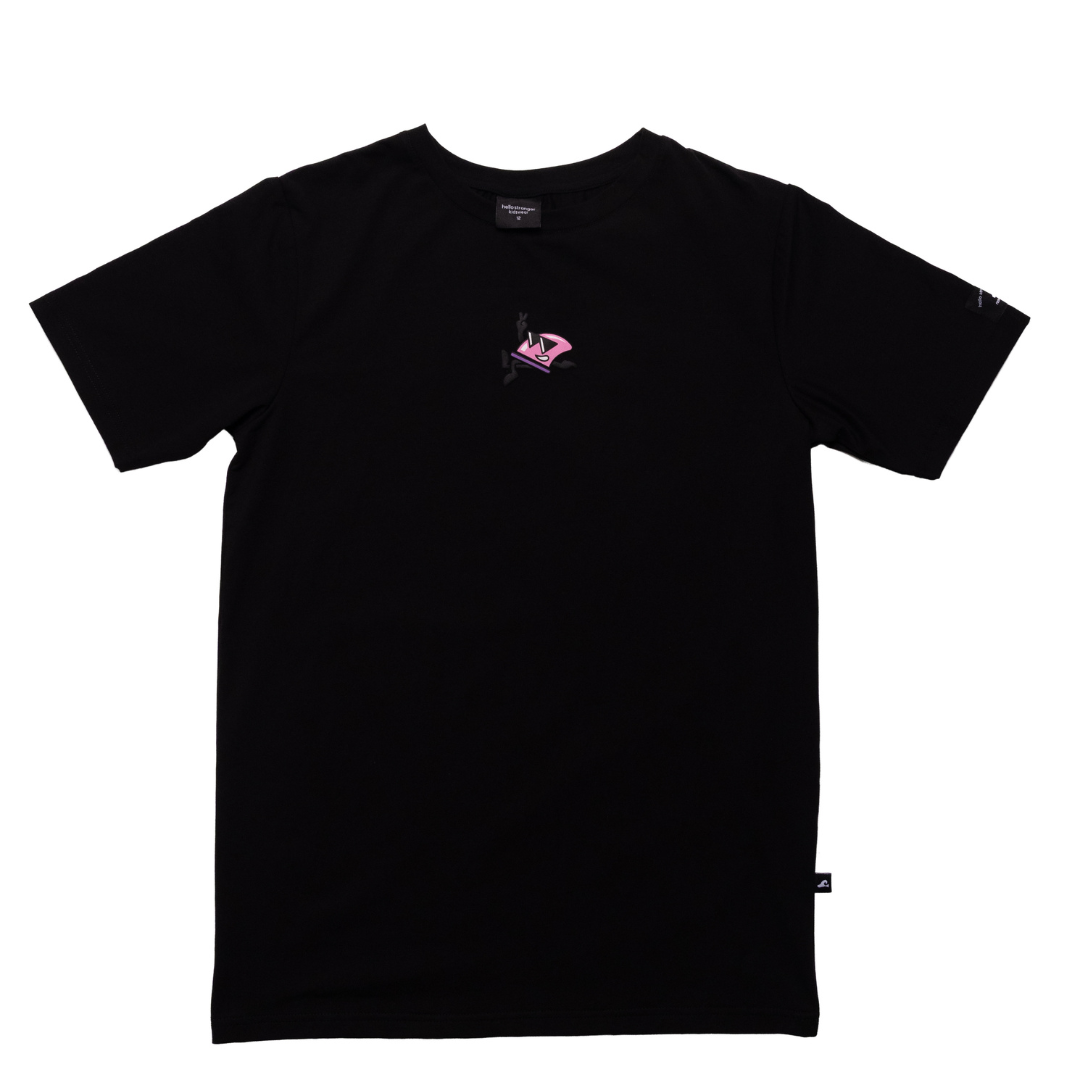 Hello Stranger Good Vibes Short Sleeve Tee Black