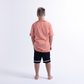 Hello Stranger Holiday Stripe Short Sleeve Tee Orange White Stripe