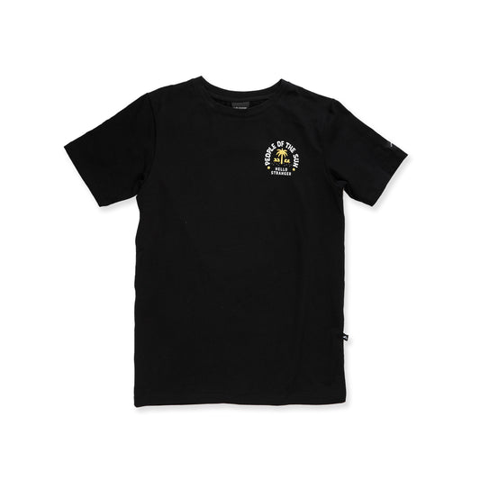 Hello Stranger People Of The Sun Short Sleeve Tee Black Yellow