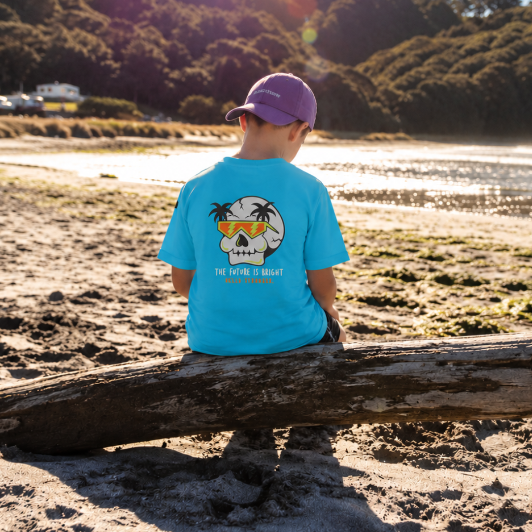 Hello Stranger The Future is Bright Short Sleeve Tee Turquoise