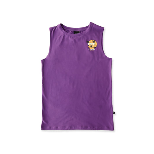 Hello Stranger Future is Bright Muscle Tee Purple