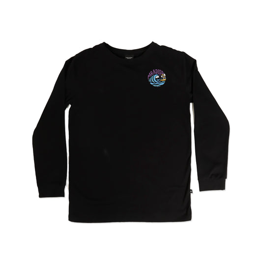 Hello Stranger Long Sleeve Tee Paradise Black