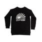 Hello Stranger Raglan Crew Black