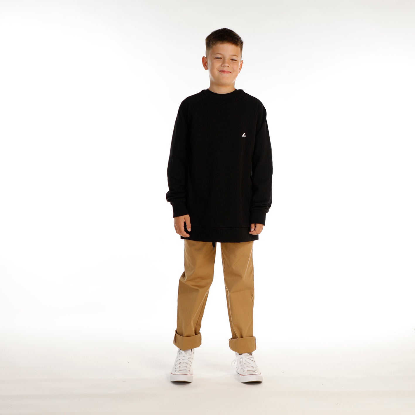 Hello Stranger Explorer Raglan Crew Black