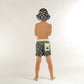 Hello Stranger Aloha Tongue Board Short Black Lime